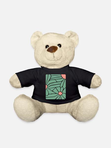 Abstract Floral Boho - Teddy - Schwarz
