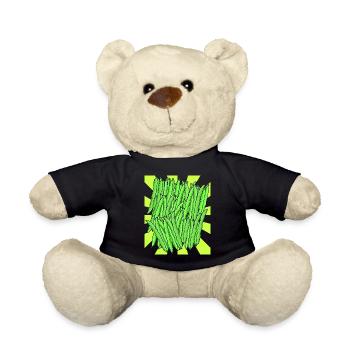 Haricot Vert Haricot Légume Rétro Vintage - Nounours - noir - Devant