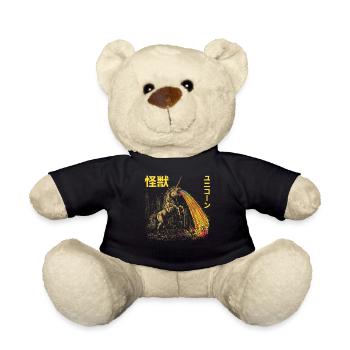 Kaiju Unicorn Japanese Monster Anime Manga - Teddy Bear - black - Front