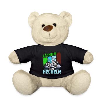 Elektro Fahrrad LÄCHELN STATT HECHELN Lustiges - Teddy - Schwarz - Vorne