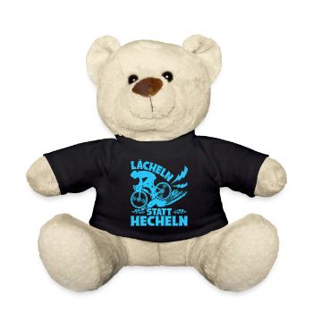 Elektro Fahrrad LÄCHELN STATT HECHELN Lustiges - Teddy - Schwarz - Vorne