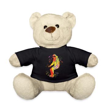 Snowboarder Snowboarding Snowboard - Teddy Bear - black - Front