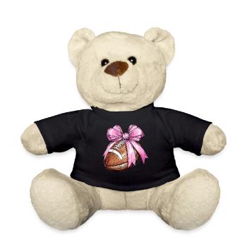 Coquette Bow Joueur de Football Mère Fête des Mères - Nounours - noir - Devant