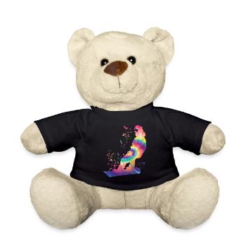 Snowboarder Snowboarding Snowboard - Teddy Bear - black - Front