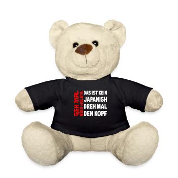 Biertrinker Geh mal Bier holen Bierliebhaber - Teddy - Schwarz - Vorne