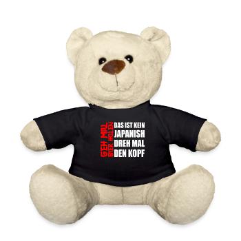Biertrinker Geh mal Bier holen Bierliebhaber - Teddy - Schwarz - Vorne