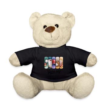 Game Day Baseball Fan Fun for Sports Enthusiasts - Teddy Bear - black - Front