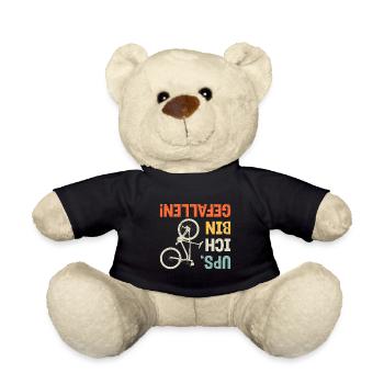 Radfahrer UPS ICH BIN GEFALLEN Radler Lustiges - Teddy - Schwarz - Vorne