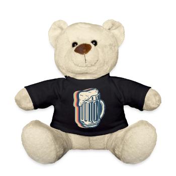 Craft Beer Brewer Brewery Home Brewery Retro Line - Teddy Bear - black - Front