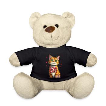 I love cats pic - Teddy Bear - black - Front