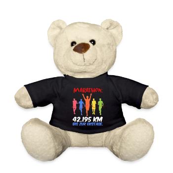 Läufer MARATHON BIS ZUR EKSTASE Laufen Lustig - Teddy - Schwarz - Vorne
