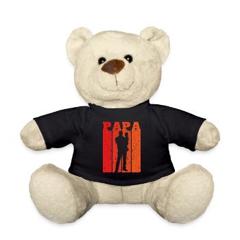 Retro Dad Silhouette – Vintage Style Father's Day - Teddy Bear - black - Front