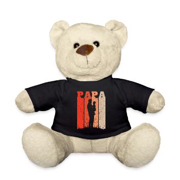Retro Dad Silhouette – Vintage Style Father's Day - Teddy Bear - black - Front