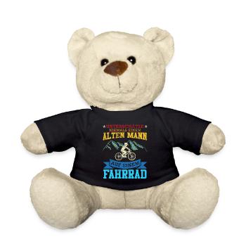Radler UNTERSCHÄTZE NIE EINEN ALTEN MANN Lustiges - Teddy - Schwarz - Vorne