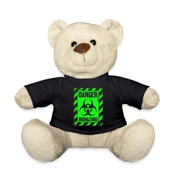 Danger Biohazard Grunge Zombies Apokalypse - Teddy - Schwarz - Vorne