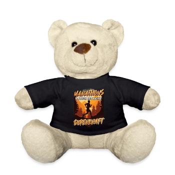 Läufer MARATHONS LAUFEN IST MEINE SUPERKRAFT - Teddy - Schwarz - Vorne
