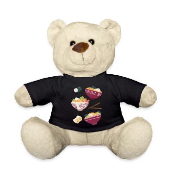 Ramen Japanisches Essen Katzen Design - Teddy - Schwarz - Vorne