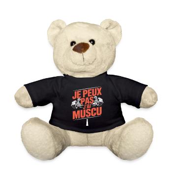 Ich kann nicht, ich habe Muskeln - Teddy - Schwarz - Vorne