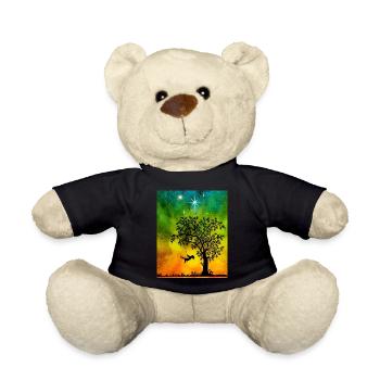 Child on the swing - Teddy - Schwarz - Vorne