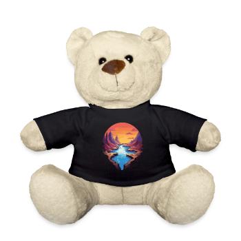 Fascinating canyon landscape at sunset - Teddy Bear - black - Front