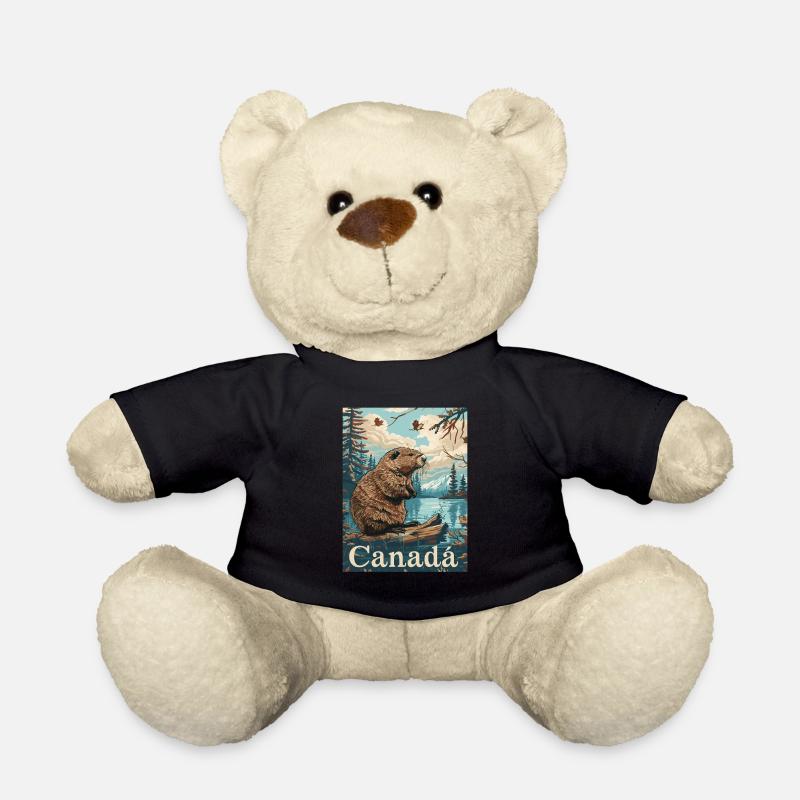 Kanadischer Biber Am Fluss In Wunderschöner - Teddy - Schwarz