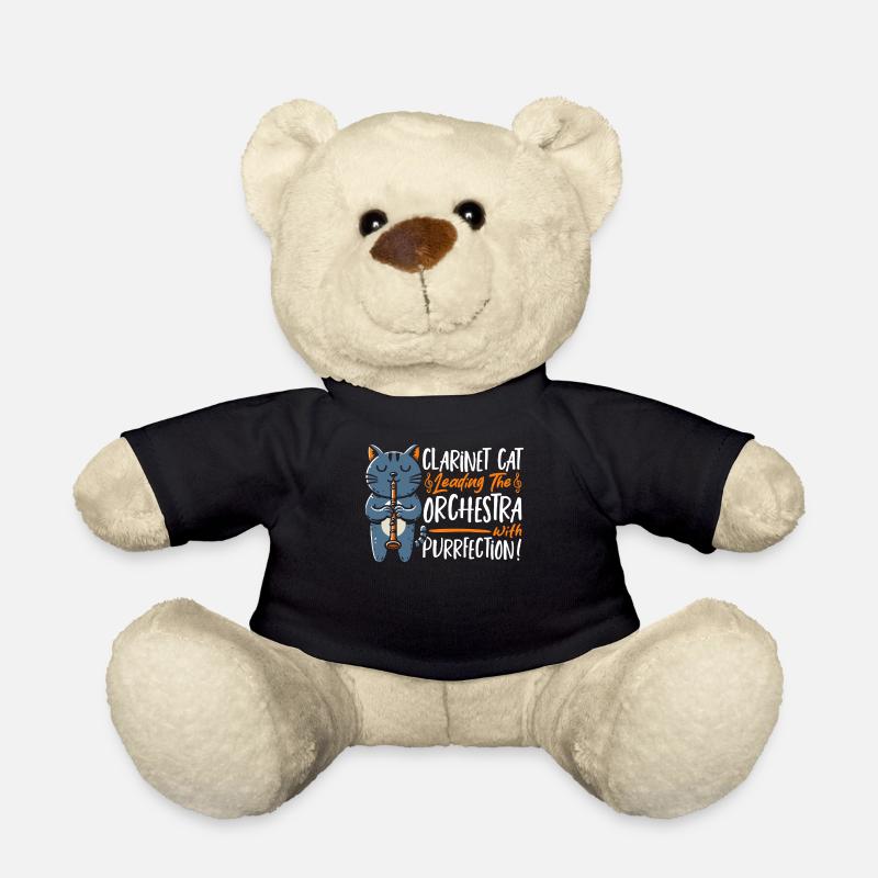 Clarinette Musique Orchestre Clarinette Chat - Nounours - noir