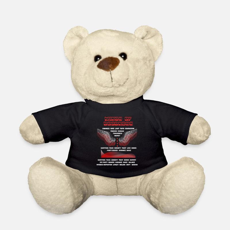 A striking design featuring large angel wings fill - Teddy Bear - black
