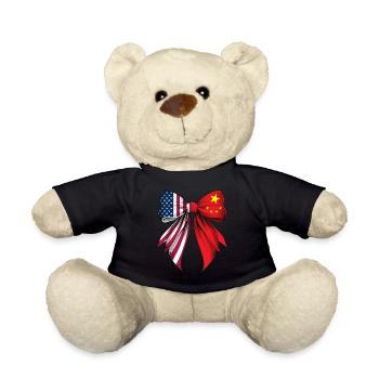 Coquette Bow China Roots Heritage Chinese - Teddy Bear - black - Front