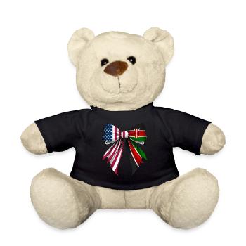 Kokette Schleife Kenia Wurzeln Erbe Kenianischer - Teddy - Schwarz - Vorne