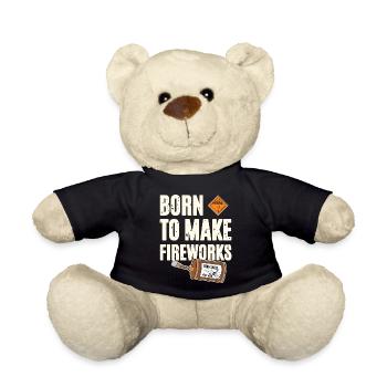 Né pour faire des feux d'artifice - Nounours - noir - Devant