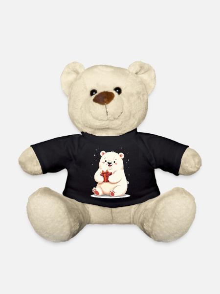 Niedlicher Eisbär mit Geschenkillustration - Teddy - Schwarz