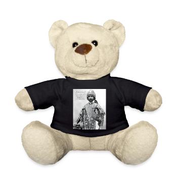 Haile Selassie I Jah Rastafari Rasta Reggae Roots - Teddy Bear - black - Front