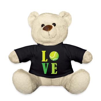 Ich liebe Tennis - Teddy - Schwarz - Vorne