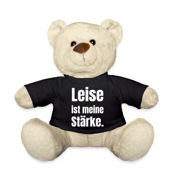 Leise ist meine Stärke - Teddy - Schwarz - Vorne