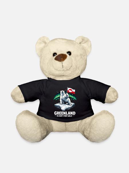 greenland is not for sale Flagge Bär Spruch - Teddy - Schwarz