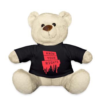 Know Your Rights Activism Justice Freedom - Teddy Bear - black - Front