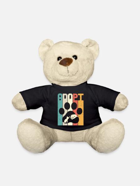 Adopt Cat - Teddy Bear - black