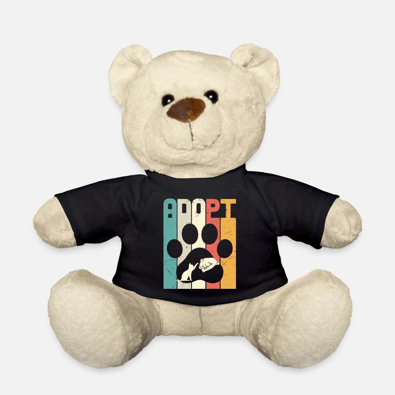 Adopt Cat - Teddy Bear - black