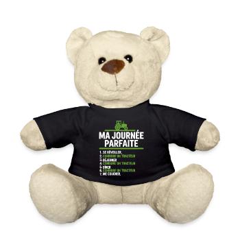 Ma journée parfaite conduire un tracteur - Nounours - noir - Devant