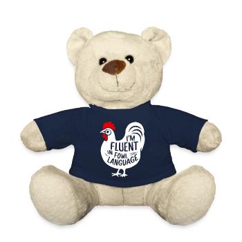 Je parle couramment la langue des avieuses. Drôle, spirituel. - Nounours - bleu marine - Devant