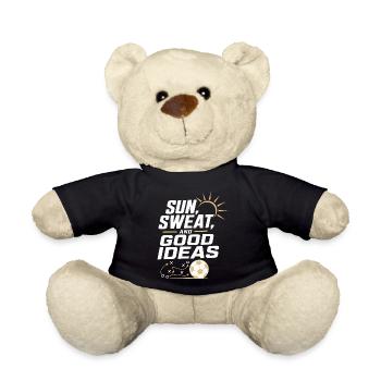 Sun, sweat and good ideas - Teddy Bear - black - Front