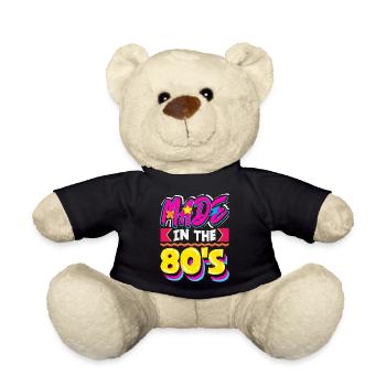 Retro Back to the 80s Vintage Design - Teddy - Schwarz - Vorne