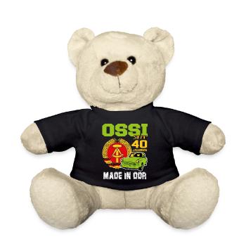 Geburtstag DDR Ossi Ost Produkt 40 Jahre - Teddy - Schwarz - Vorne