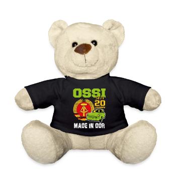 Geburtstag DDR Ossi Ost Produkt 20 Jahre - Teddy - Schwarz - Vorne