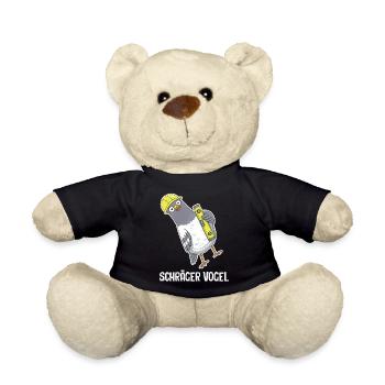 Schräger Vogel – Taube mit Wasserwaage - Teddy - Schwarz - Vorne