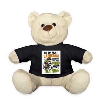 Faultier auf Fahrrad - Teddy - Schwarz - Vorne