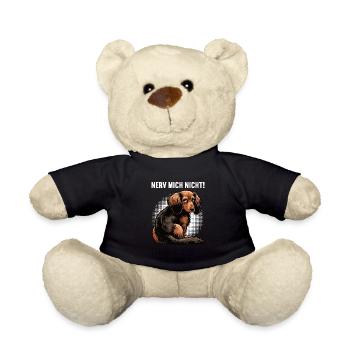 Nerv mich Nicht Langhaardackel Dackel Dackelhalter - Teddy - Schwarz - Vorne