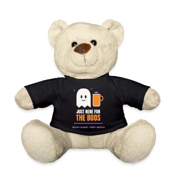 Just Here for the Boos Funny Halloween Ghost - Teddy - Schwarz - Vorne