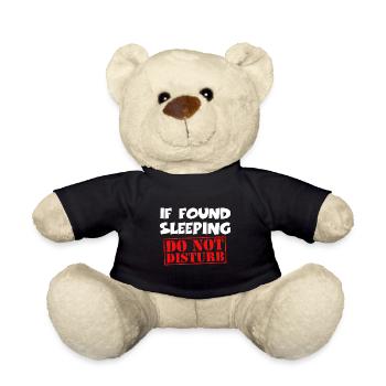 sleep sleep funny - Teddy Bear - black - Front