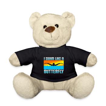 Lustiges Schwimmen - Teddy - Schwarz - Vorne